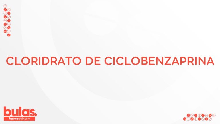 BULA CLORIDRATO DE CICLOBENZAPRINA