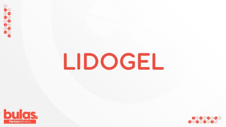 Imagem ilustrativa com o nome do medicamento Lidogel.