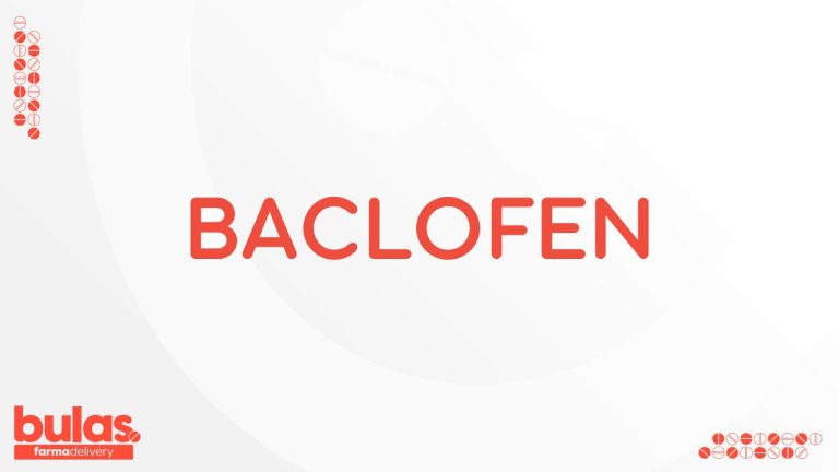 Imagem ilustrativa contendo o nome do medicamento baclofen.